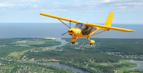 Полет на самолете А-22 с возможностью управления