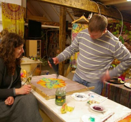 Zīda un tekstila apgleznošanas kurss Terēzes Zaķes studijā