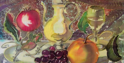 Zīda un tekstila apgleznošanas kurss Terēzes Zaķes studijā (1 pers., 3h, Rīga) #2