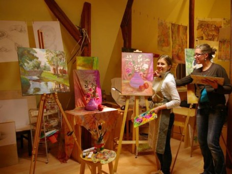 Урок живописи и рисования в студии Терезы Заке (1 перс., 2,5ч, Рига)