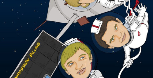 Карикатура с фоном для 3 человек Вся Латвия #4