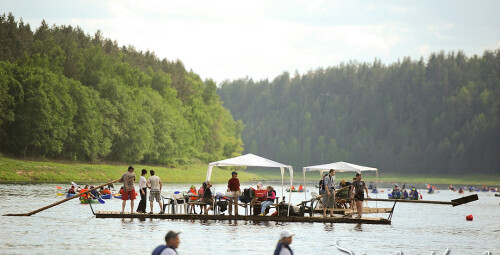 Катание на лодке в природном парке «Даугвас локи» Даугавпилсский край #4