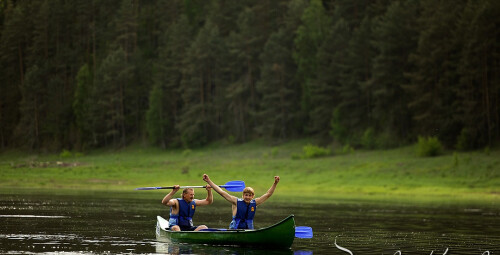 Катание на лодке в природном парке «Даугвас локи» Даугавпилсский край #1