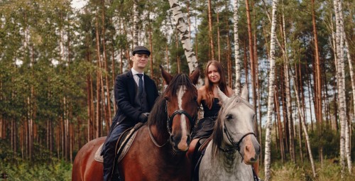 Romantiskā izjāde ar zirgu diviem + fotosesija