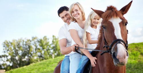 Семейная прогулка на лошадях в парке Jumpravmuiža Bauskas novads #1