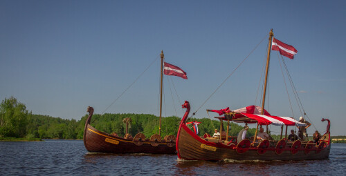 Прогулка по Даугаве на барже викингов (10 чел.) Pļaviņu novads #2