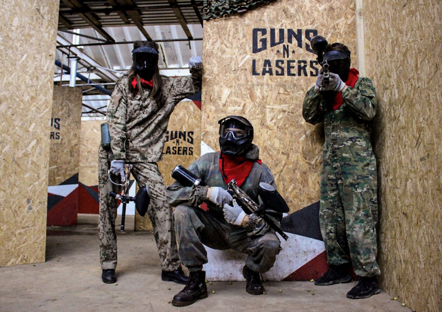 Reball - пейнтбол с резиновыми шариками в помещении (4 перс.)