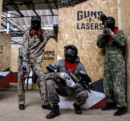 Peintbols ar gumijas bumbiņām iekštelpās - Reball (4 pers.)