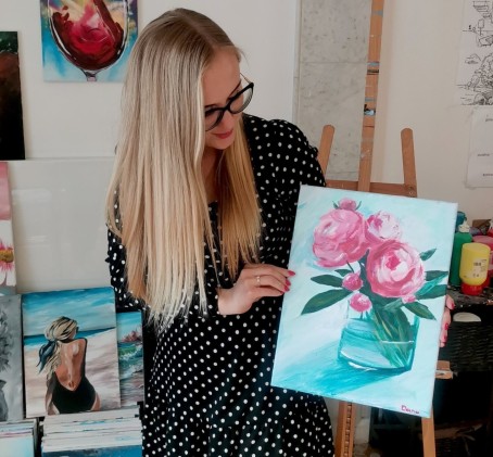 Gleznošanas meistarklase vienai personai – Art&Wine Rīgā