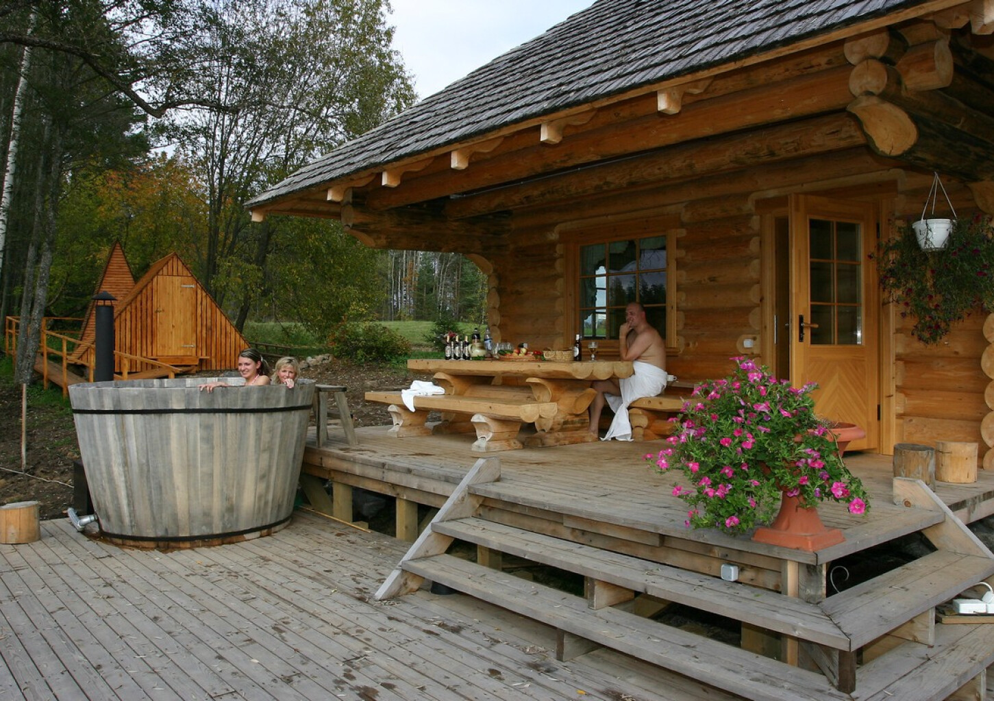 Деревенская баня с ритуалом банщика в «Mārcienas muiža» для двоих
