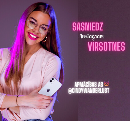 Instagram apmācības ar Sindiju Bokāni