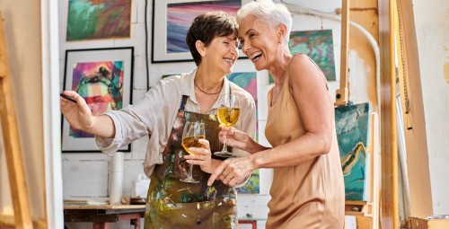 Интерьерная картина для одного – мастер-класс Art&Wine в Риге