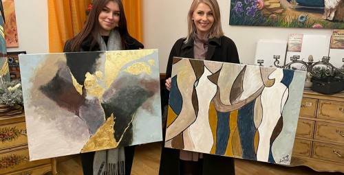 Интерьерная картина для одного – мастер-класс Art&Wine в Риге