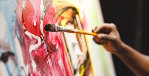 Интерьерная картина для одного – мастер-класс Art&Wine в Риге