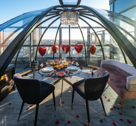 Отдых в "Skyhouse Igloo" шатре и суши от ресторана "Bento" (3-4 перс.)