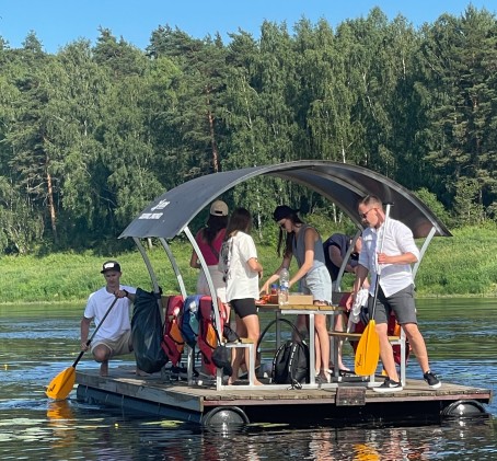 Прогулка на большом плоту по природному парку «Daugavas loki» (до 12 перс.)